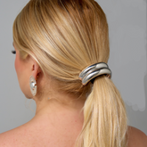 Accesorio para el cabello Maxi Liso Doble Plateado